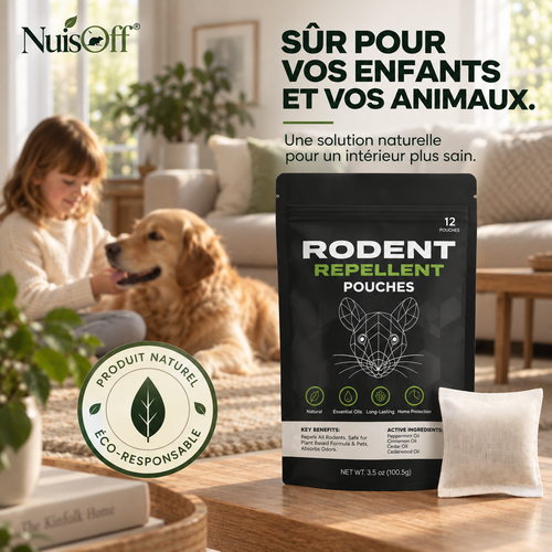 NuisOff® Souris — Sachets Répulsifs pour Souris